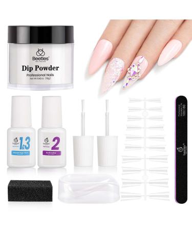Beetles Nail Dip Powder Kit for Building An Apex, Clear Dipping Powder with 2 in 1 Base Top Coat Activator Dip System Nail Extension Nail Repair French Manicure Dip Manis Nail Art Kit for Nail Starter - Buy Online on GoSupps.com
