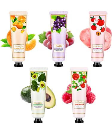 Mains Cr mes pour Mains Femme Cadeau Cr me Pour Les Mains Parfum e Aux Fruits Cremes Mains Hydratante pour No l Saint-Valentin Anniversaire pour Maman Petite Amie 5 ar mes de fruits 5pcs - Buy Online on GoSupps.com