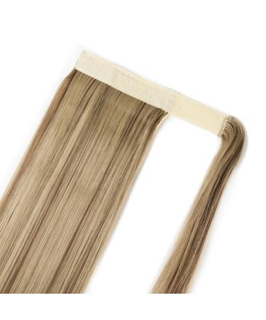 Natural Light Brown & Ash Blonde Clip-In Ponytail Extension - 58.5cm 90g Real Hair Blend for Effortless Styles | Sego - Buy Online on GoSupps.com
