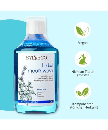 SYLVECO Herbal Mouthwash 500ml | Vegan Natural Oral Care for Daily Dental Health | Unisex - Buy Online on GoSupps.com