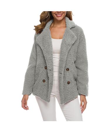 Fleece plush jacket fluffy warm zipper wool jacket women cardigan basic hooded jacket thick autumn coat coat winter jacket fleece jacket sweater hooded jacket breathable transition jacket 4xl gray