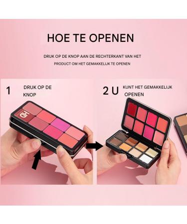 Eyeshadow Palette Sixteen Colors Cream Eyeshadow Make up Blush Long Lasting Cosmetics for Birthday Holiday Work Wedding Party Home Use - Buy Online on GoSupps.com