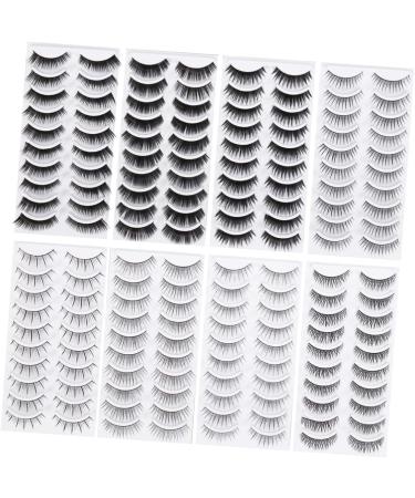 HAPINARY Beauty Fake Eyelashes 80 Pairs Fake Lashes Fake Eyelashes Eyeliner Pencil False Eyelashes Natural Eyelashes Cross Section Cosplay Lashes - Buy Online on GoSupps.com