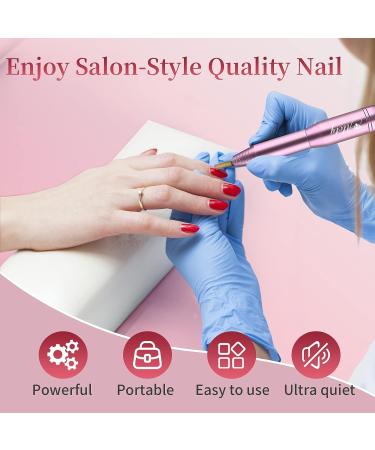 Alety Electric Nail Drill Kit - Professional Portable Nail File Set for Acrylic Gel Nails - Efile Manicure Pedicure Tools with Iridescent Bits - Buy Online on GoSupps.com