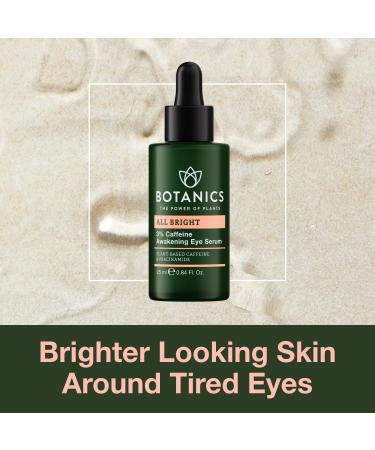 Botanics All Bright Energizing Bi-Phase Face Oil, 3% Caffeine Awakening Under Eye Serum and Vitamin C Face Serum - Vegan & Cruelty-Free Skin Care - 3-Item Bundle - Buy Online on GoSupps.com