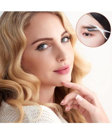 CONTINUAL Eyebrow Scissors Stainless Steel Professional Precision Eyebrow Trimmer Tool with Comb Small Eyebrow Grooming Beauty Tool for Men Women (Black) - Buy Online on GoSupps.com
