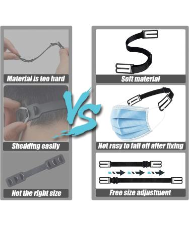 10pcs Black Mask Extenders | Ear Saver Anti-Slip Straps for Kids & Adults - Buy Online on GoSupps.com