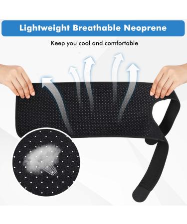 Thigh Wrap Compression Sleeve | Support for Quad & Groin Pain Relief | Breathable Non-Slip Elastic Thigh Brace for Men & Women | Ideal for Hamstring Inflammation & Swelling - Buy Online on GoSupps.com