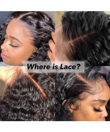 13x6 HD Transparent Curly Lace Front Wig 24 Inch - Pre Plucked Kinky Curly Human Hair Wig for Black Women - Buy Online on GoSupps.com