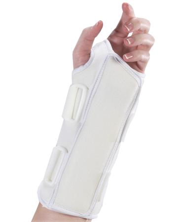 8 Inch Universal Left Wrist Splint White