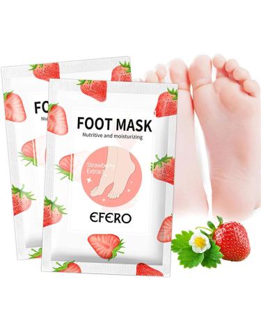 Yueci FootMeast Strawberry Foot Mask - Deep Exfoliation for Dead Skin & Callused Heels | 1 Pair Corneal Socks for Soft Feet - Foot Care Solution - Buy Online on GoSupps.com