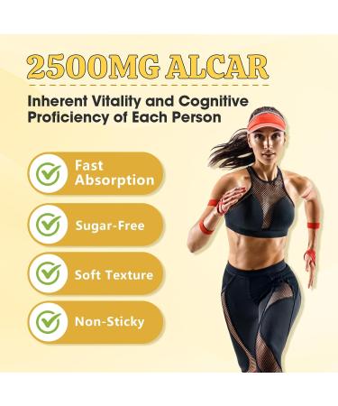 2 Pack Acetyl L-Carnitine Supplement Natural Nutrition Supplement for Boost Energy Immunity Vegan Orange Flavor 120 Count Orange 60 Count (Pack of 2) - Buy Online on GoSupps.com