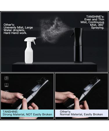Tanshine 160ml Black Spray Bottle - Fine Fog Hair & Plant Watering Cleaning & Disinfectant Sprayer - Buy Online on GoSupps.com