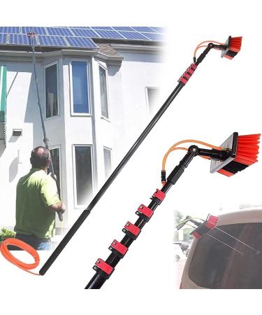 Water Fed Pole Kit Water Fed Telescopic Cleaner Brush Washing Set Equipment Extension Pole Cleaning for Trucks Windows (36ft/10.8m)