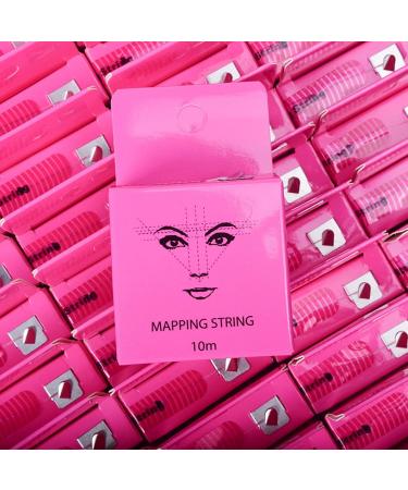 Pink 10M Microblading Mapping String | Mess-Free Eyebrow Positioning Tool | Semi-Permanent Brow Ruler for Perfect Makeup - Buy Online on GoSupps.com