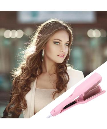 Electric Curling Wand Curling Iron Crimper 32mm Temperature Adjustable Deep Wave Heated Iron Volumizing Curling Wand Portable Hairstyle Iron for Colleague Dorm Home Travel and Salon D: pink US regulations - Buy Online on GoSupps.com