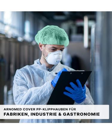 Buy Arnomed Disposable Hair Nets - 100 Pack Green Surgical Caps for Kitchen & Dental Hygiene | Unisex Hair Covers 52cm - Buy Online on GoSupps.com
