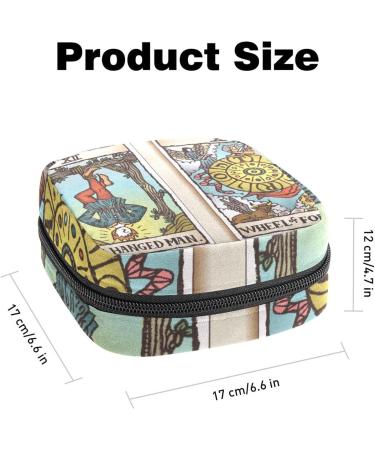 Shop Unique Hanging Man & Wheel of Happiness Tarot Card Napkin Storage Bag | Portable Menstrual Cup & Breastfeeding Insert Holder - Buy Online on GoSupps.com
