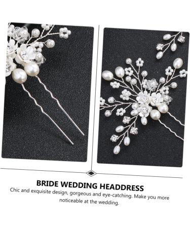 Ipetboom 1pc Hairpin Bridal Hair Bridesmaid Hair Clip Women Headdress Hair Barrettes for Women Wedding Hair Comb Pearl Kids Hair Accessories Bride Hair Decor Alloy Child Hair up Rhinestones - Buy Online on GoSupps.com