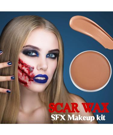 Scar Wax SFX Makeup Kit - Premium Halloween & Special Effects Makeup with Fake Blood for Parties & Festivals - Buy Online on GoSupps.com