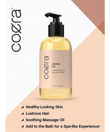 Organic Jojoba Oil - 8 fl oz | Natural Moisturizer for Face, Hair, and Skin | Paraben, SLS, and Fragrance-Free - Buy Online on GoSupps.com