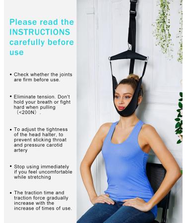 Cervical Neck Traction Device Over Door for Home Use - Portable Neck Stretcher Hammock for Neck Pain Relief and Decompression | Physical Therapy Aid - Buy Online on GoSupps.com