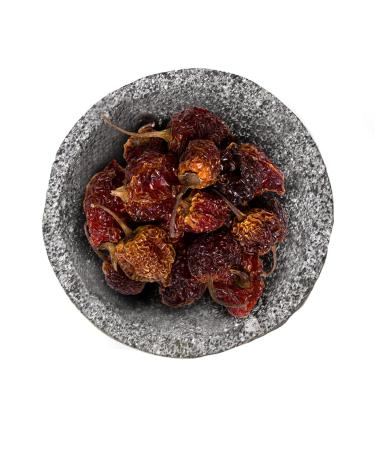 Dried Habanero Chiles 4 oz Resealable Bag | El Molcajete Brand for Authentic Mexican Recipes - Tamales, Salsa, Chili, Meats, Soups, Mole, Stews & BBQ - Buy Online on GoSupps.com