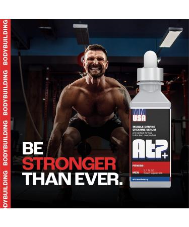 ATP+ for Men Pre-Workout Creatine Serum - Instant Energy & Strength Boost | Amino Acids & Glucosamine | Strawberry 5.1 Fl Oz - International Shipping - Buy Online on GoSupps.com