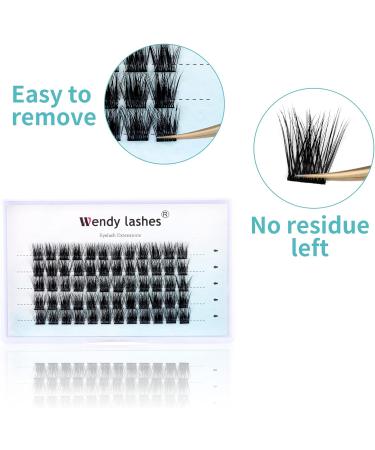 D Curl Cluster Lashes 15mm 0.07mm DIY Wide Stem Individual Eyelash Clusters - Reusable Soft and Wispy Extensions | FD-D18-0.07-D-15 - Buy Online on GoSupps.com