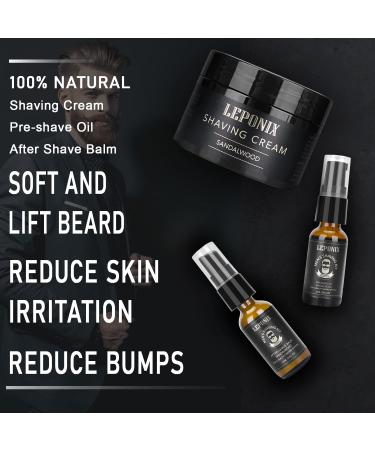 Sandalwood Shaving Kit for Men - Straight Razor, Soap, Cream, After Shave Balm, Pre-Shave Oil, Brush & Bowl - Gift Set - Buy Online on GoSupps.com