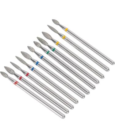 Yctze Professional 11-Piece Nail Drill Bit Set Emery Exfoliating Polishing Burr Manicure Tools for Cuticle Care and Nail Enhancement - Buy Online on GoSupps.com