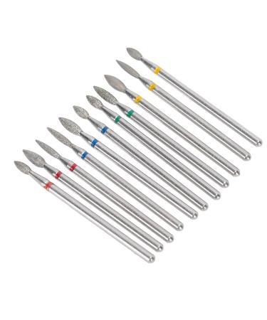 Yctze Professional 11-Piece Nail Drill Bit Set Emery Exfoliating Polishing Burr Manicure Tools for Cuticle Care and Nail Enhancement