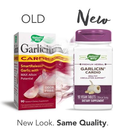 Nature's Way Garlicin Cardio - 90 Vegan Tablets for Heart Health - Buy Online on GoSupps.com
