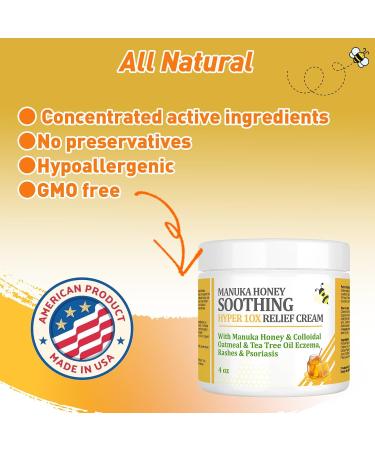 Manuka Honey Draw Salve Cream - Soothing Relief for Seborrheic Dermatitis Eczema Rosacea Psoriasis & Dry Scalp - Buy Online on GoSupps.com