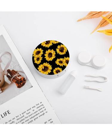 Shop Bagea-Ka Oil Painting Sunflower Contact Lens Case | Eye Care Kit with Mirror Tweezers & Solution | Travel & Home Essential - Buy Online on GoSupps.com