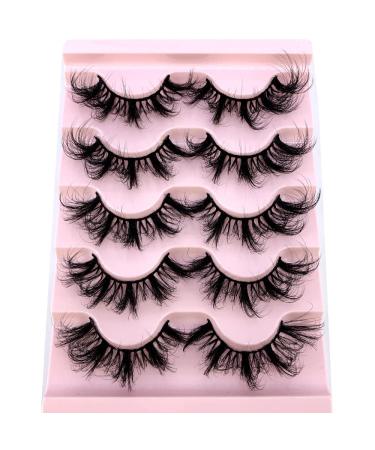 Natural Look Cat Eye Lashes - 5 Pairs 16MM Fox Faux Mink Wispy Eyelashes (MSD11) - International Shipping Available - Buy Online on GoSupps.com