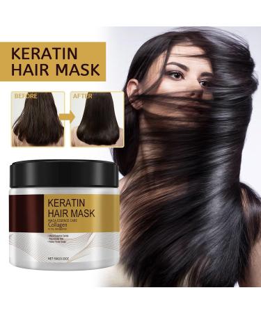 100ml Collagen Hair Treatment & Mask - Deep Repair Conditioning with Argan Oil & Keratin for Soft Hair - Fast 5-Second Restore (2PC-A) - Buy Online on GoSupps.com