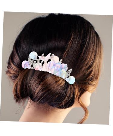 HAPINARY Rhinestone Tuck Comb Hair Comb Women Crown Hairpiece Headpieces for Girls Rhinestone Bobby Pins Hair Barrettes Hair Clip Headdresses for Women Girl Child Issue Card Metal Mermaid - Buy Online on GoSupps.com
