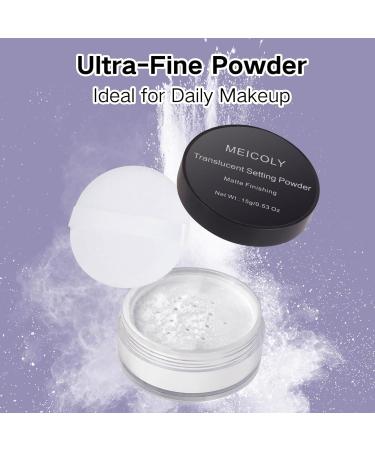 MEICOLY Talc-Free Setting Powder - Long Lasting Translucent Matte Face Powder for Halloween SFX Makeup & Oil Control - Buy Online on GoSupps.com