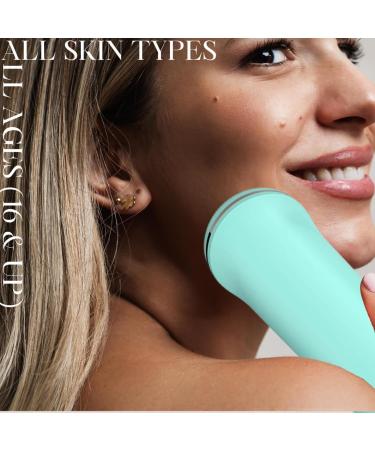 Electric Cleansing Facial Brush | Rechargeable Waterproof Exfoliator | 5-Speed Silicone Scrubber for All Skin Types | Deep Cleanse & Massage - Sea Foam - Buy Online on GoSupps.com