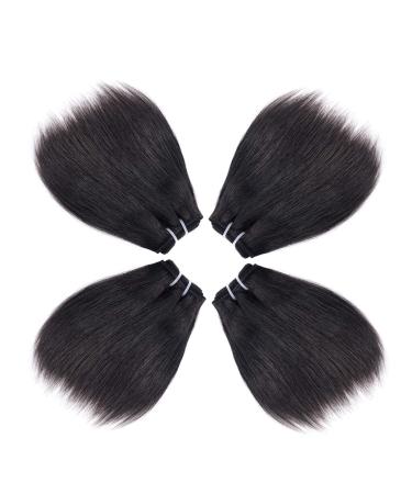 10 Inch Short 10A Brazilian Virgin Human Hair Bundles - Pack of 4 | Natural Black Color - Buy Online on GoSupps.com