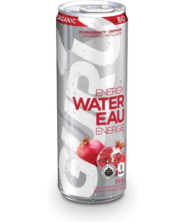 GURU Energy Sparkling Water Mix Pack | 0 Calories | Sugar Free | Certified Organic | 100mg Caffeine | Naturally Sweetened | 355ml (Pack of 24) (24 Pack Pomegranate) - Buy Online on GoSupps.com