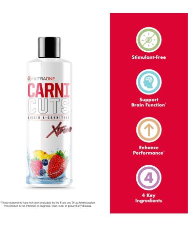 NutraOne Carnicuts Xtreme L-Carnitine Liquid Supplement - Stimulant Free Pineapple Flavor | 31 Servings - International Shipping Available - Buy Online on GoSupps.com