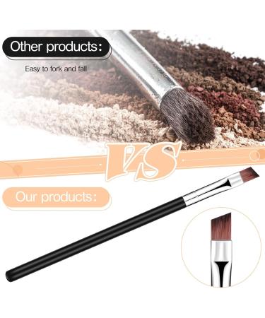 Angled Eyeliner Brush Set - Slanted Flat Angle Eye Liner & Eyebrow Brush Duo for Precision Makeup Application - Synthetic Bristles for Gel, Powder, Liquid, Cream Liners - Black - Buy Online on GoSupps.com