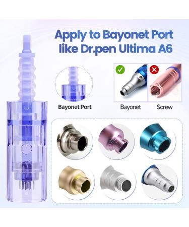 Yofuly 36 Pins Microneedling Needles - Replacement Cartridges for Dermapen | 10-Pack Bayonet Microneedling Needle Kit - Buy Online on GoSupps.com