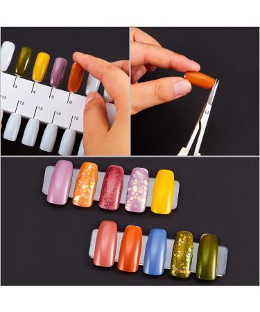 6 Sets Double Layer Nail Color Display Card with 216 Tips - Nail Design Practice Palette Board with Chain - Buy Online on GoSupps.com