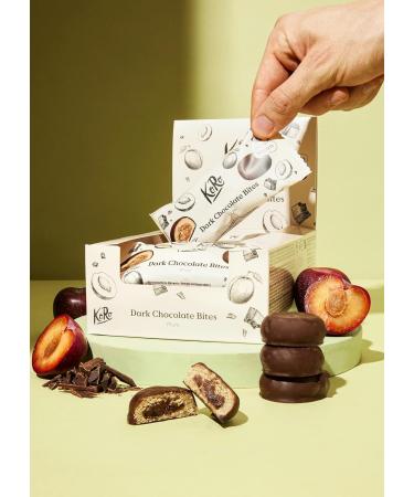 KoRo - Organic Dark Chocolate Plum Bites 12 x 2 x 20 g - Oat and cashew base - Dried plum filling - Coated in vegan dark chocolate - Buy Online on GoSupps.com