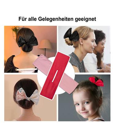 Qazuwa Magic Hair Node - French Twist Bun Maker | 4-Piece Donut Hair Dutt Set for Thick & Long Hair - Available in Red Black Pink White - Buy Online on GoSupps.com