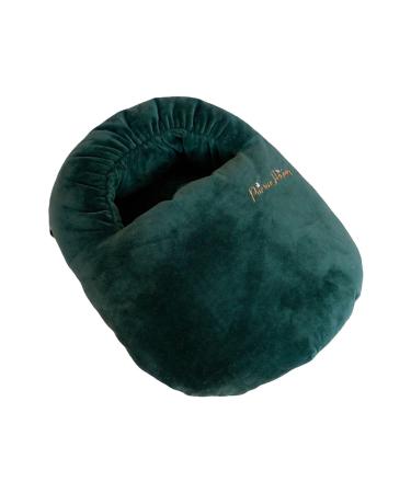 Foot warmer cover zip for warm -up bag comfortable unclear soft foot warmer shoes socks for outdoor bedroom office travel living room green