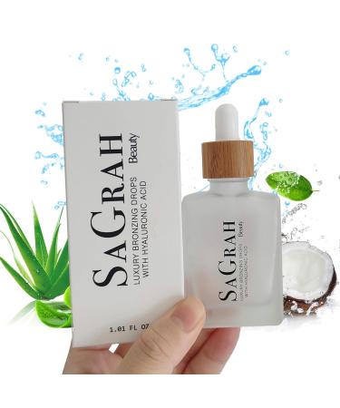 Advanced Self Tanning Drops | USA Made with Natural & Organic Ingredients | Nourishing Hyaluronic Bronzing Skincare 1.0 FL OZ - Buy Online on GoSupps.com